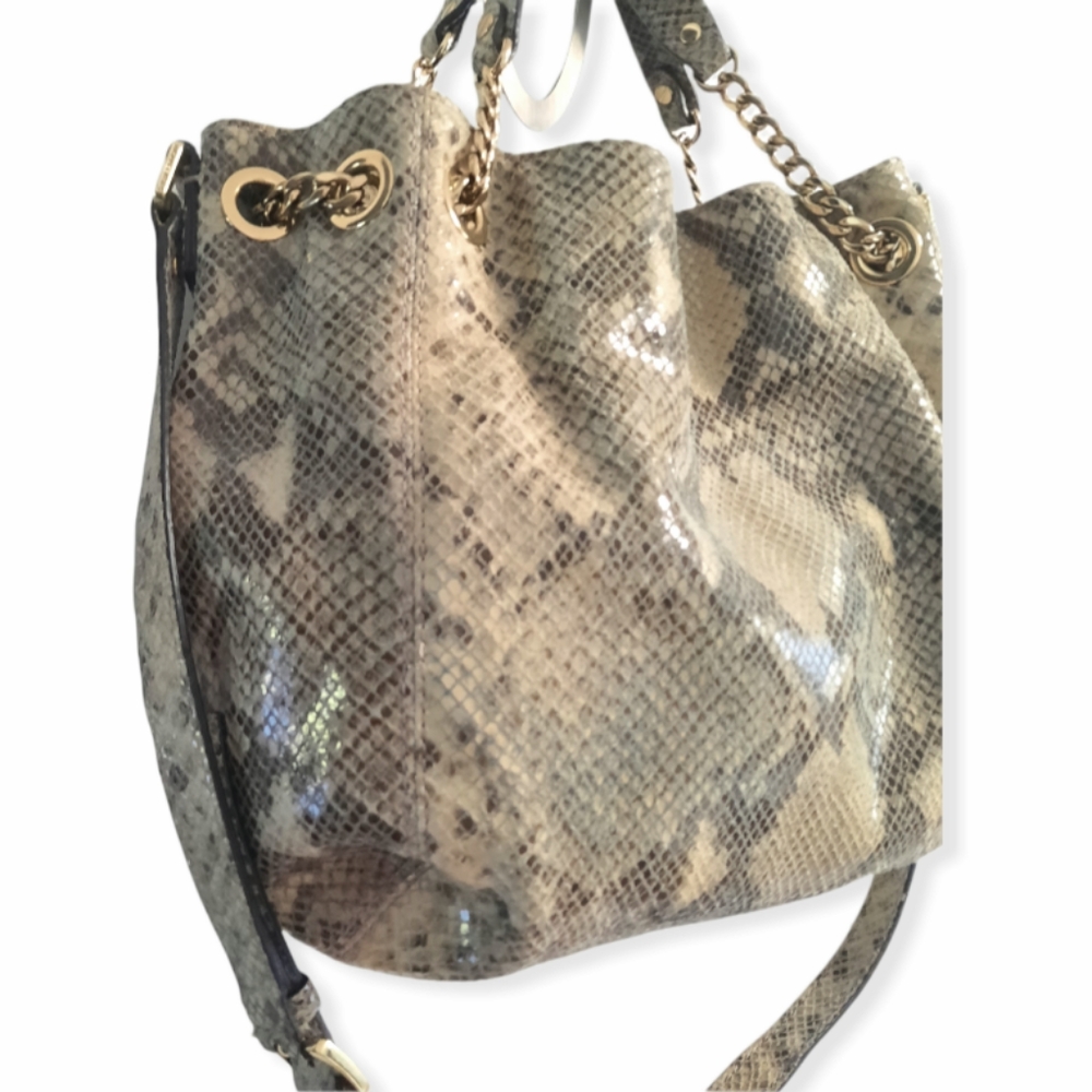 MICHAEL KORS Purse snakeskin print shoulder Bag - Picture 4 of 15